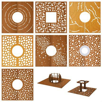 corten steel tree grate