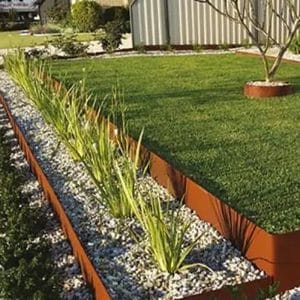 corten steel garden edging