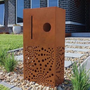 letter boxes in corten steel