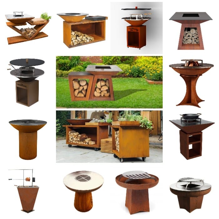 corten steel bbq grill