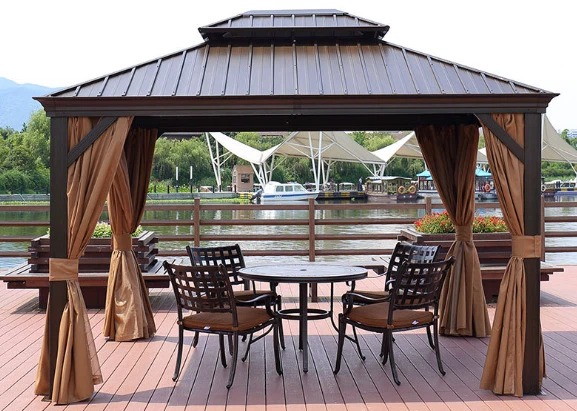 Deluxe double-roof gazebo