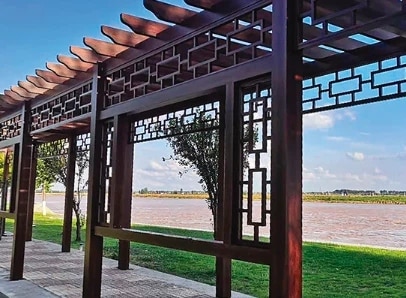 Outdoor new Chinese style pergola