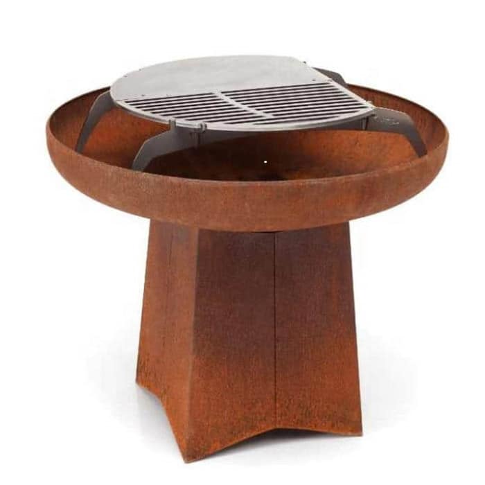 Medium-sized weathering steel barbecue grill