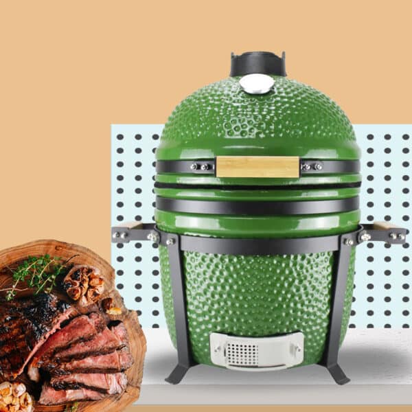 15 inch table top green egg ceramic grill