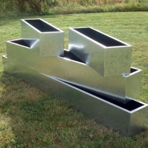 stainless steel rectangular flower pots for garden