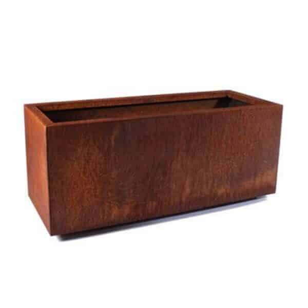 corten steel rectangular flower pots for garden