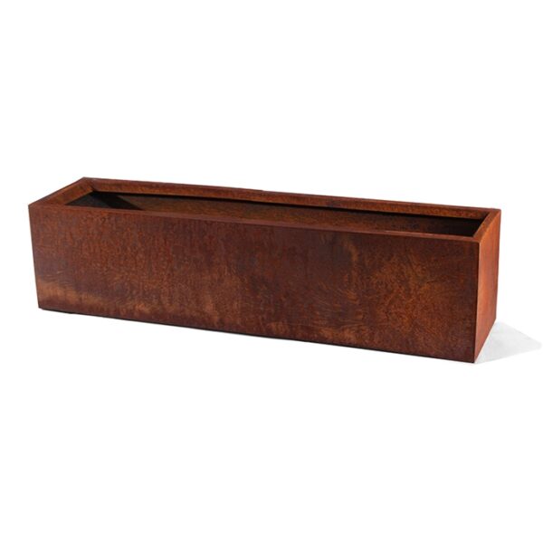 corten steel rectangular flower pots for garden