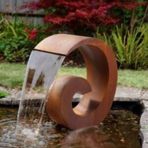 irregular shapes steel water feature