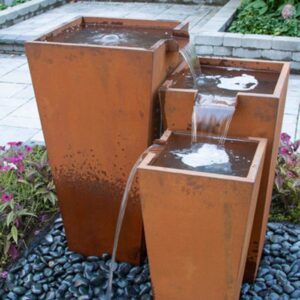 irregular shapes steel water feature