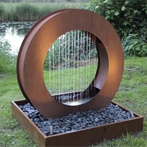 irregular shapes steel water feature