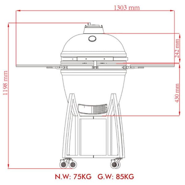 outdoor 21 inch charcoal ceramic bbq grill