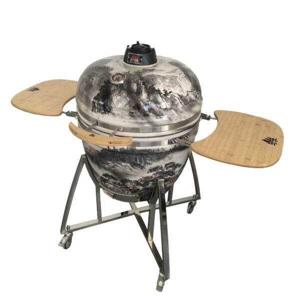 outdoor 21 inch charcoal ceramic bbq grill