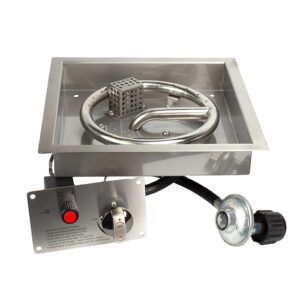 gas propane square fire pit burner kit