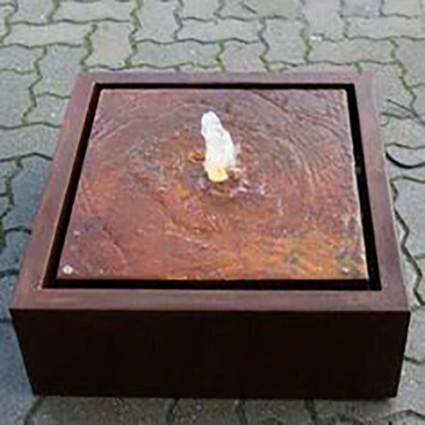 wholesale price corten steel square water fountain