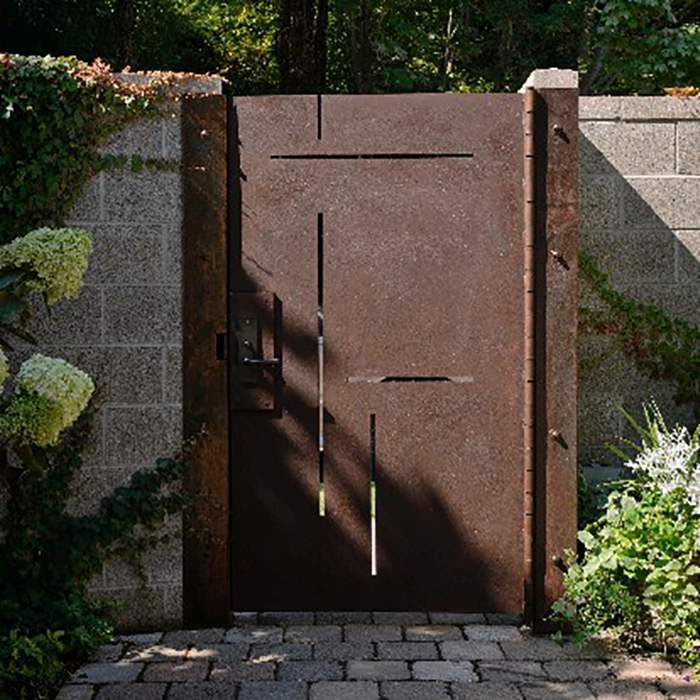 corten steel screen doors