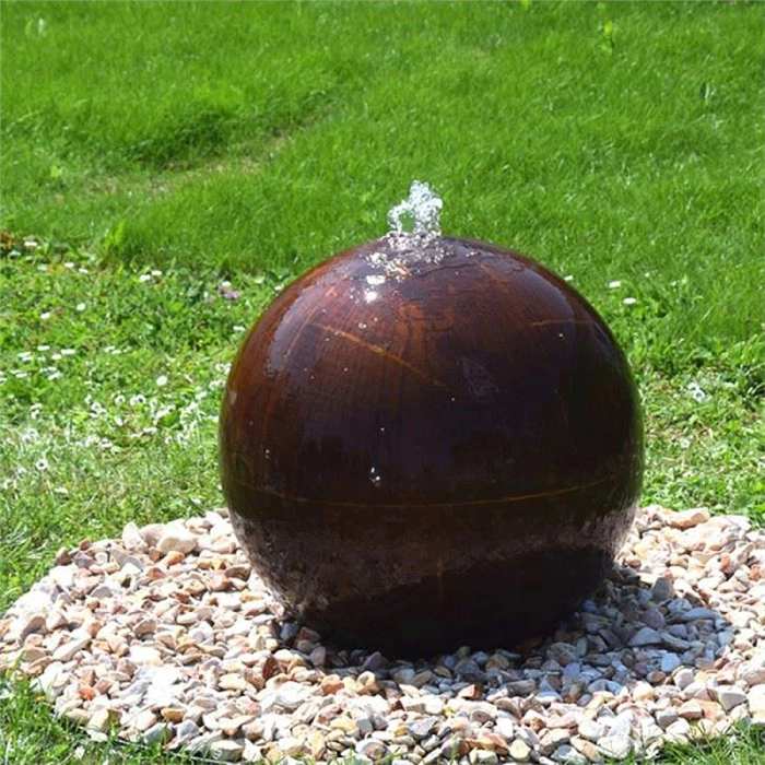 corten steel water feature waterfall fountain