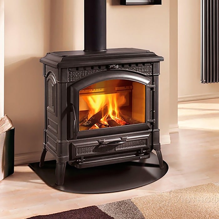 cast iron wood burning fireplace