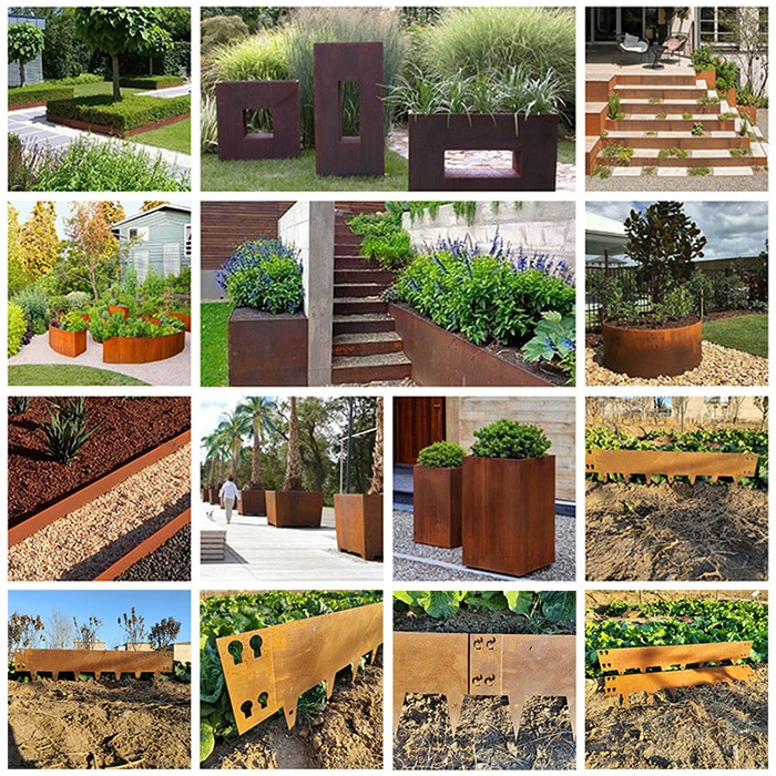 corten steel garden series application