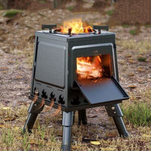 portable folding outdoor wood stove