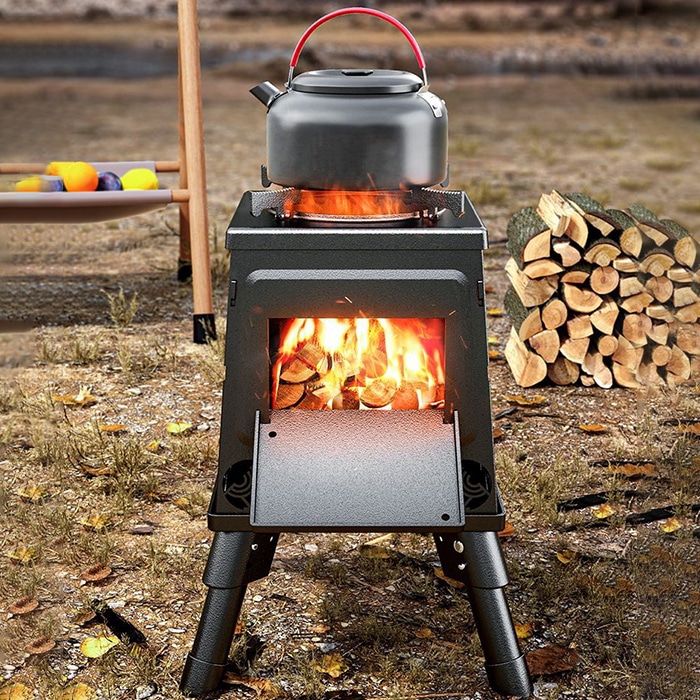 portable folding outdoor wood stove