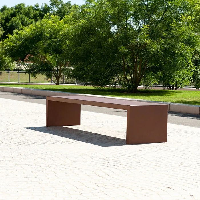 corten steel bench legs