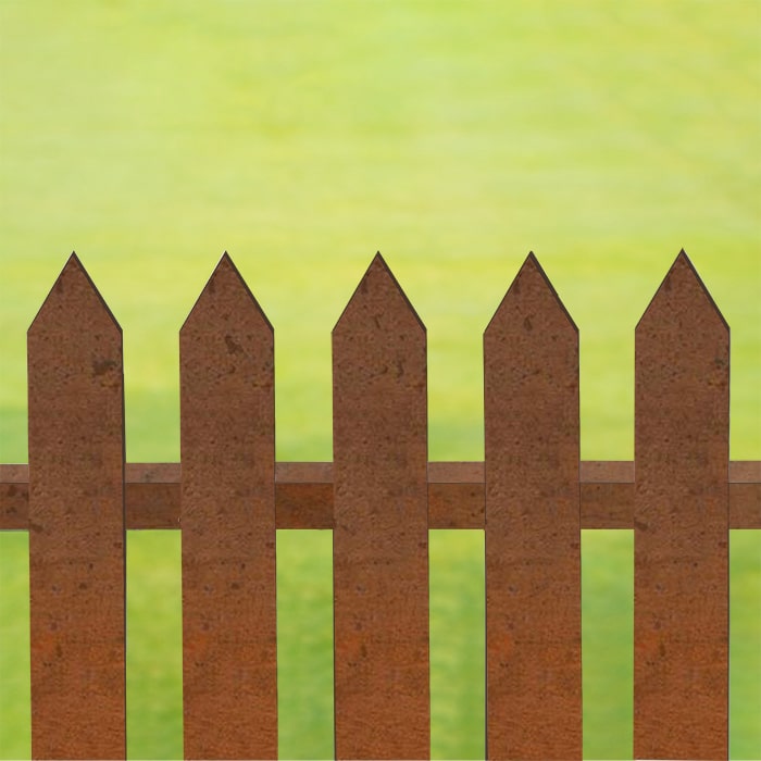 corten steel garden fence