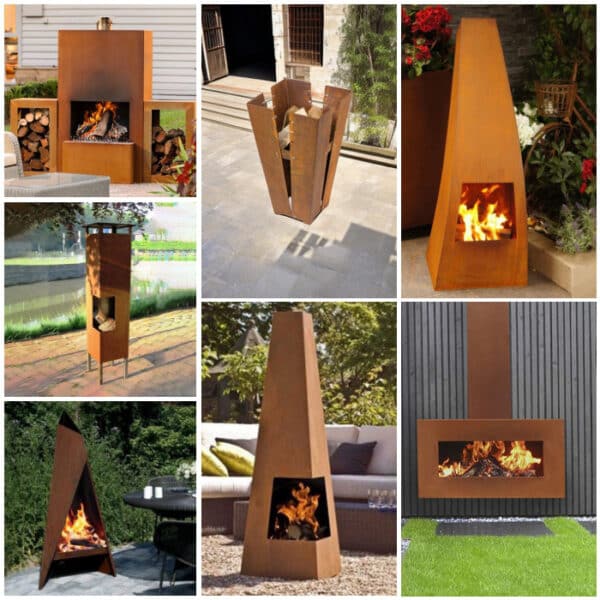 custom corten steel fire pits for sale