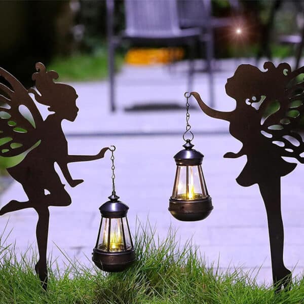 LED Solar Lights Waterproof Fairies Carry Lanterns