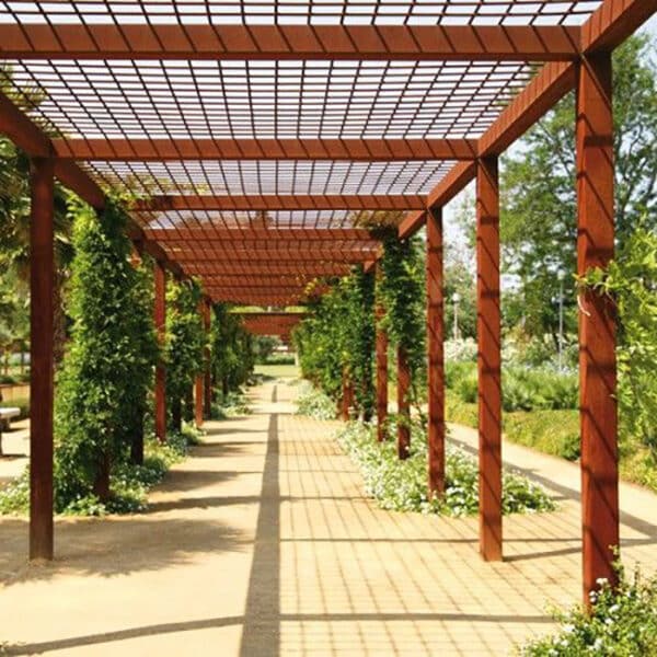 pergola en acier corten