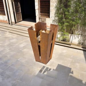 Special-shaped corten steel firepit