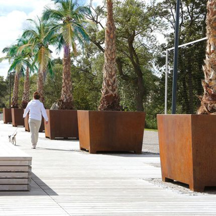 corten steel plant pots