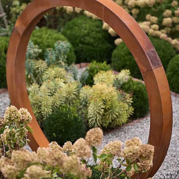 Corten steel moon gate