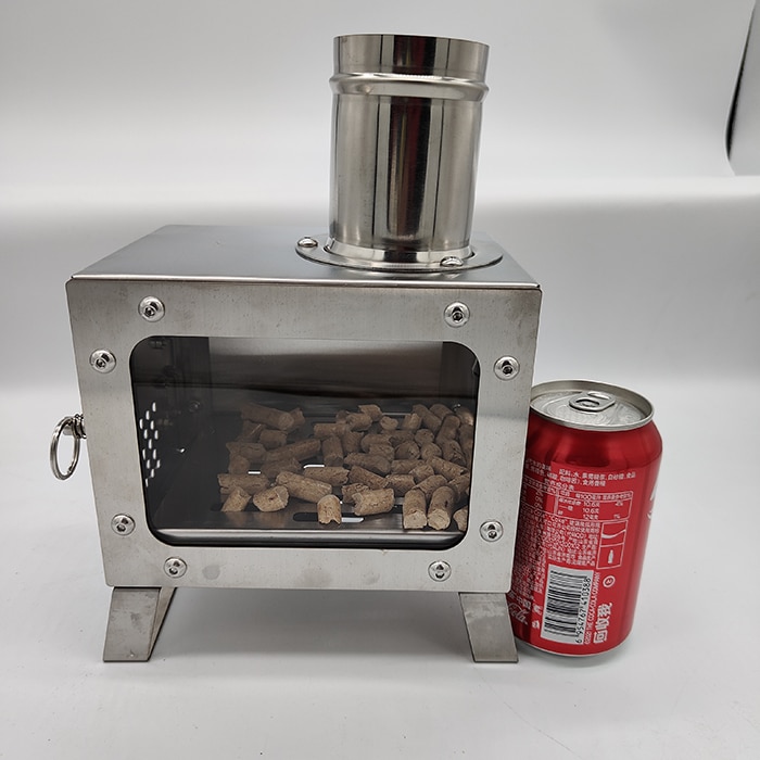 stainless steel table top pellet stove