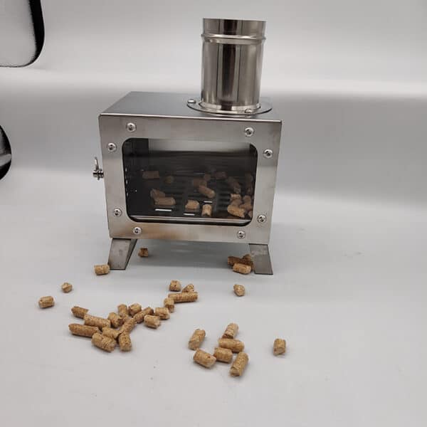 stainless steel table top pellet stove