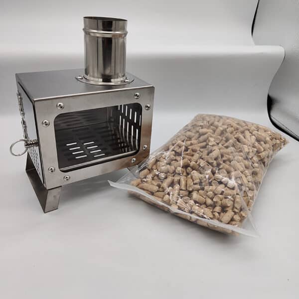 stainless steel table top pellet stove