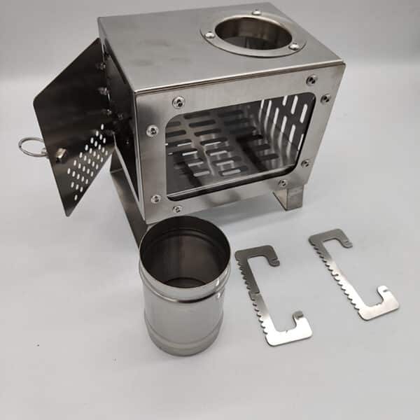 stainless steel table top pellet stove