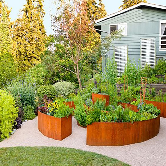 custom Corten steel stainless steel tree ring