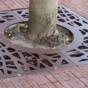 Corten Steel Square Intersect Tree Grate