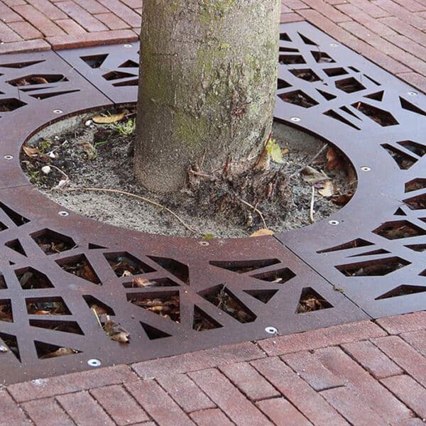 Corten Steel Square Intersect Tree Grate